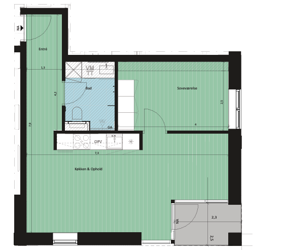 2-room apartment in Malling image 6