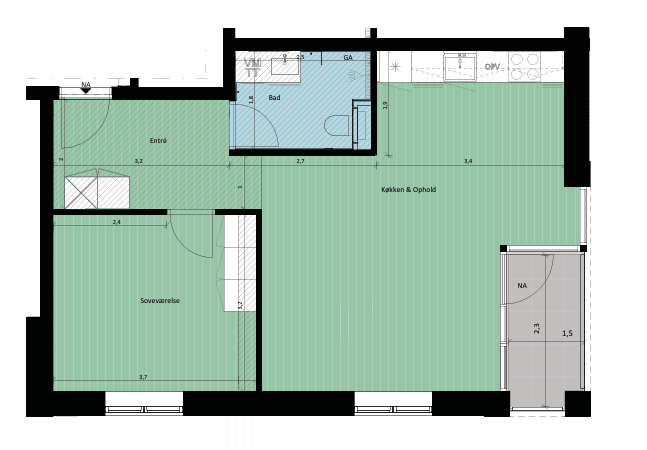 2-room apartment in Malling image 6