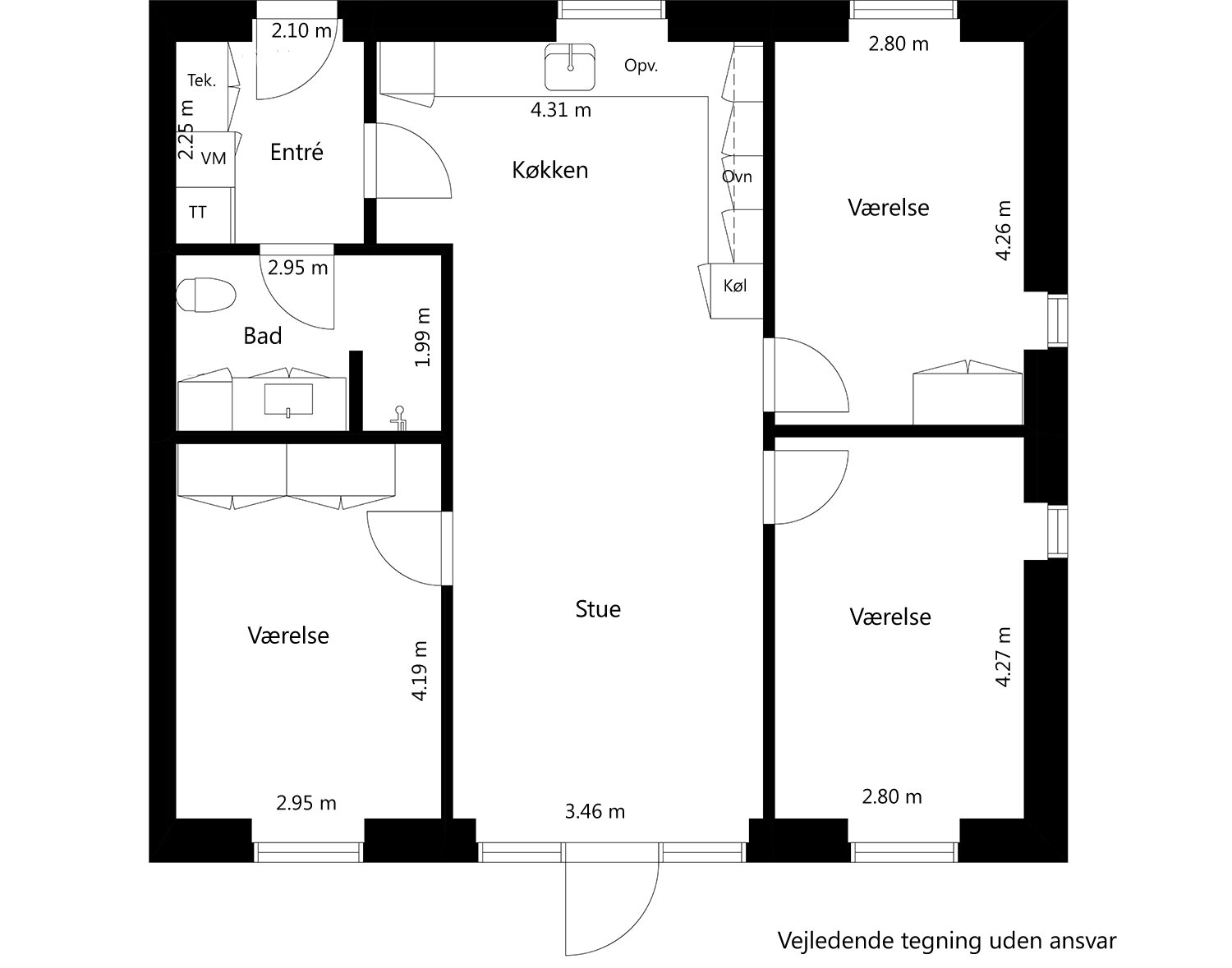 4-vær. rækkehus med egen terrasse billede 6